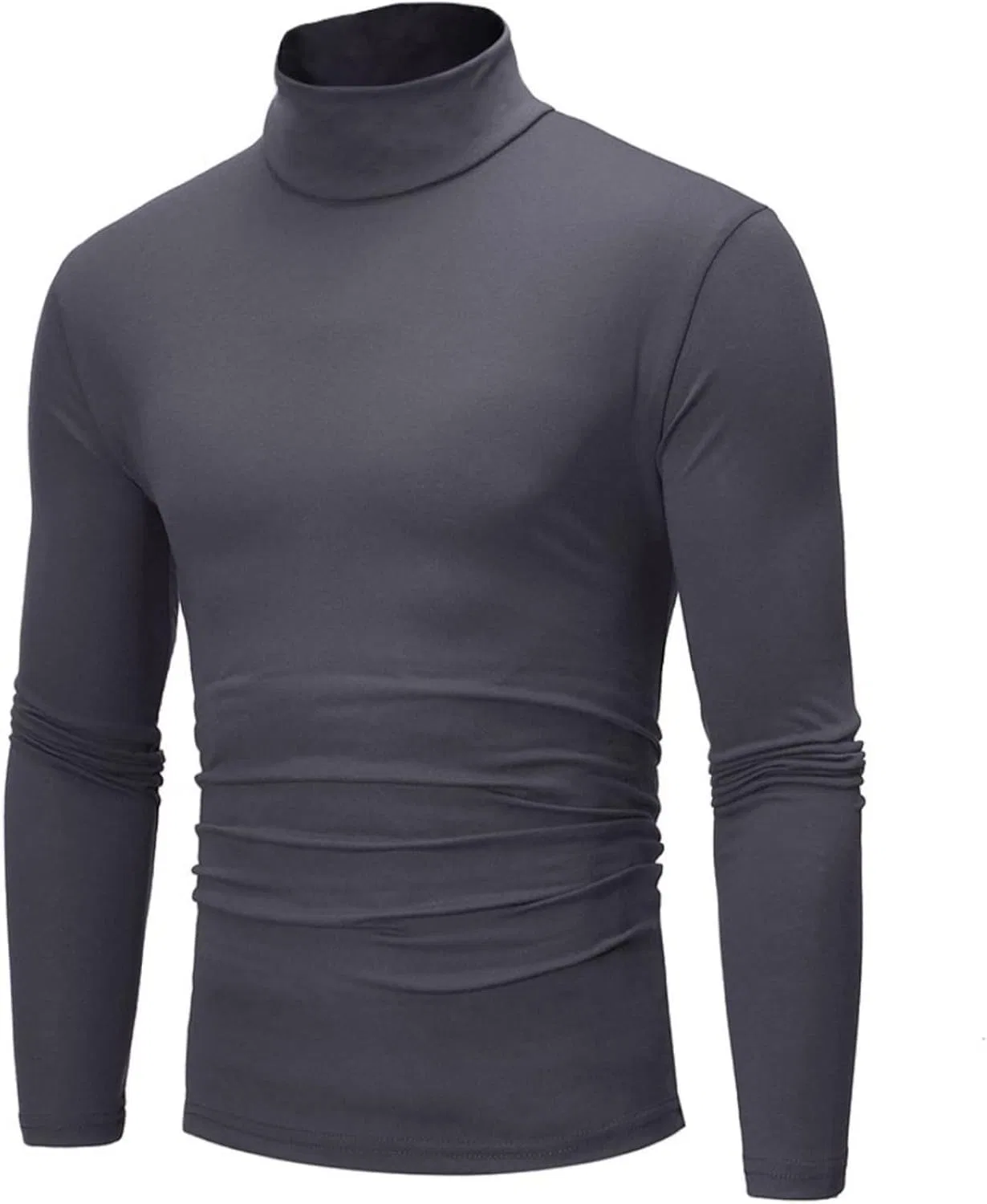 Мужская флисовая футболка с высоким воротником, Dark Gray