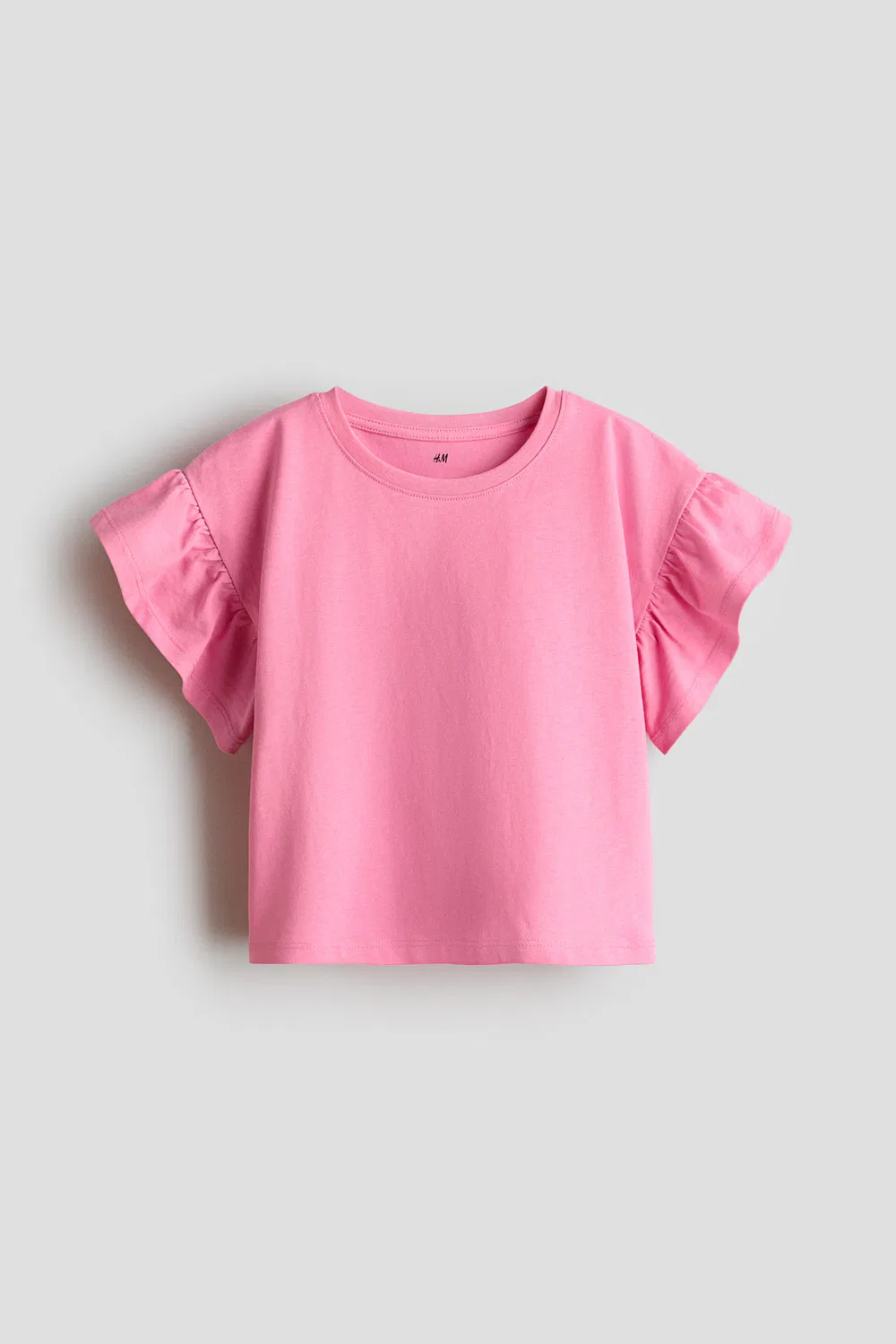 Рубашка с воланами на рукавах H&M, Schockrosa