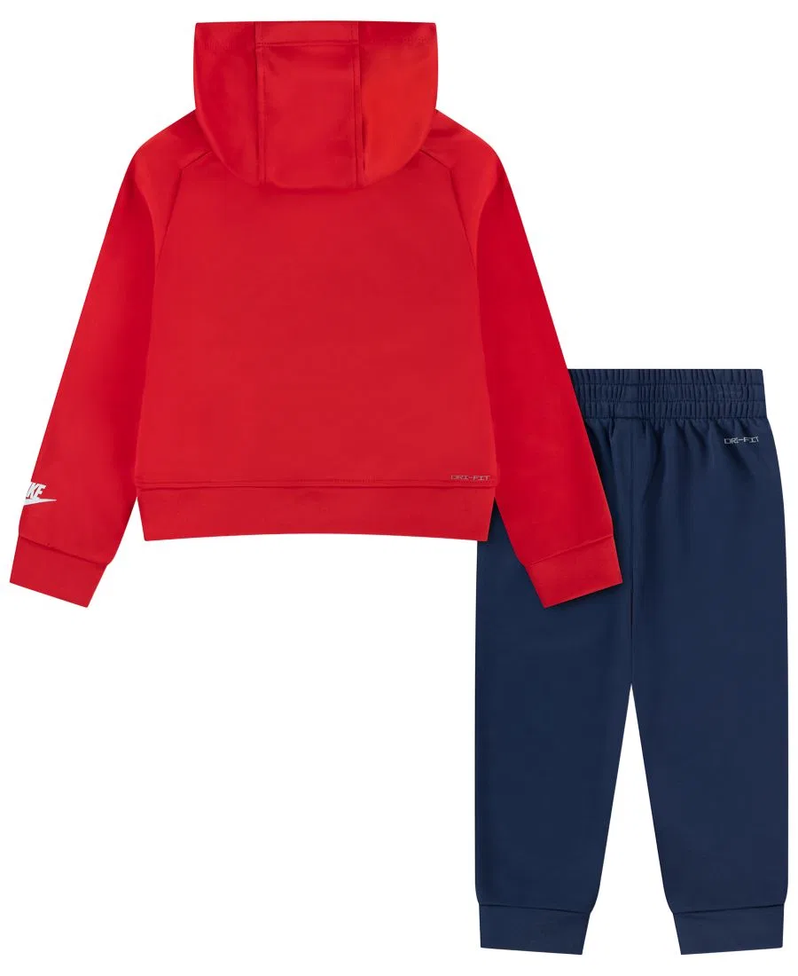 Комплект из худи и брюк Nike Dri-FIT с длинным рукавом, Midnight Navy/Red — фото 2