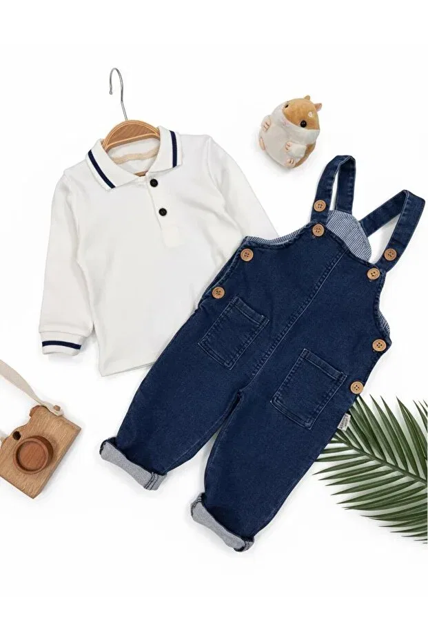 Детский комбинезон для мальчиков с принтом P&H Babywear, Navy Blue — фото 2