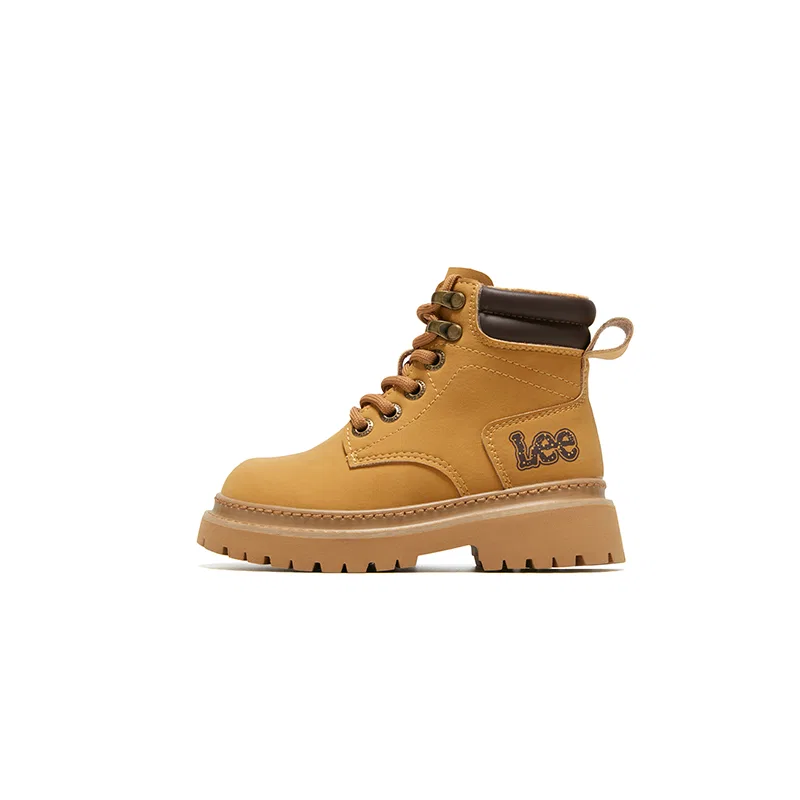 Детские кожаные ботинки с принтом Kids' High Top, Lee, Khaki