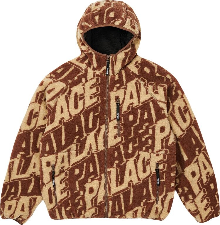 

Куртка Palace Jacquard Fleece Hooded Jacket 'Tan/Brown', загар, Коричневый, Куртка Palace Jacquard Fleece Hooded Jacket 'Tan/Brown', загар
