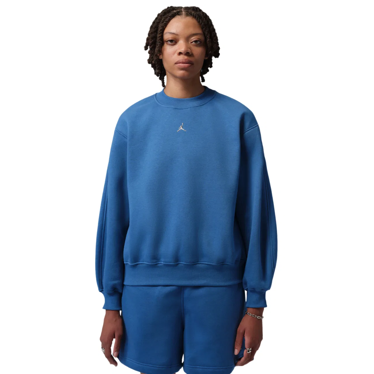 Женский свитшот с регланом, хлопковый, Jordan Brooklyn Fleece BB Pullover Hoodie Jordan, True Blue
