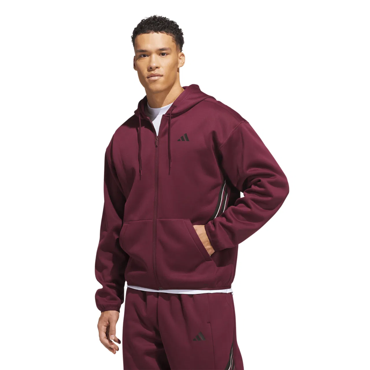 Мужское худи с капюшоном Crazy Warm Full-Zip Adidas, цвет Maroon