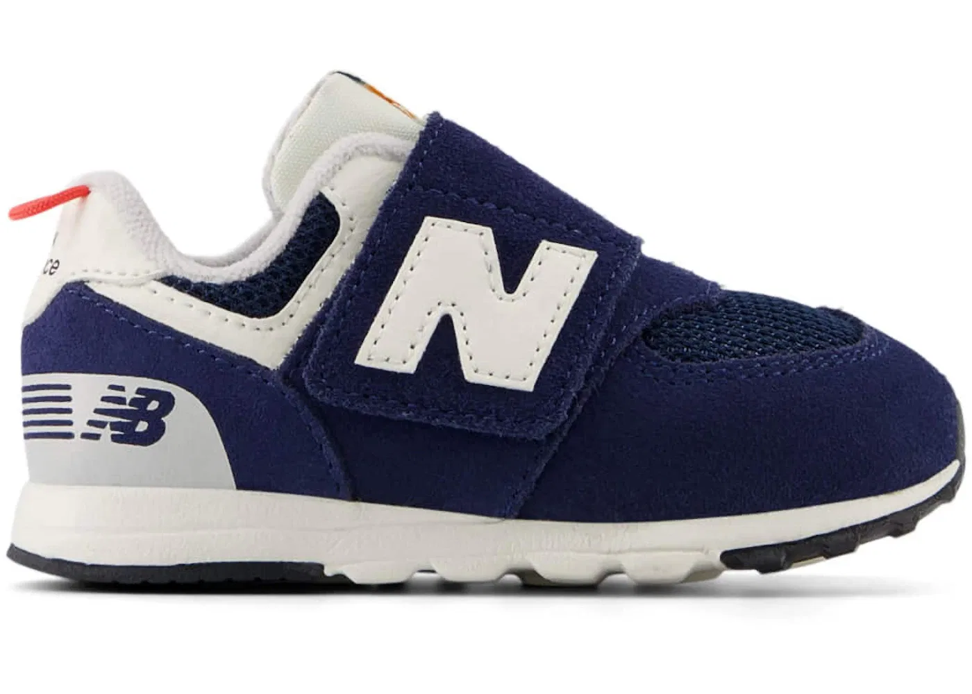 Детские кроссовки с липучками New Balance 574, NB Navy Blast Red