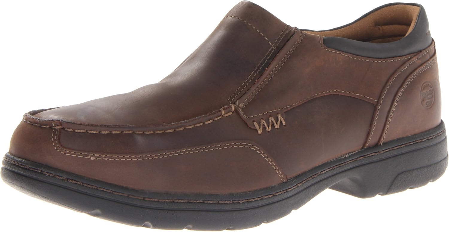 

Timberland PRO мужские рабочие туфли Branston Moc Toe Slip-On, Brown Distressed