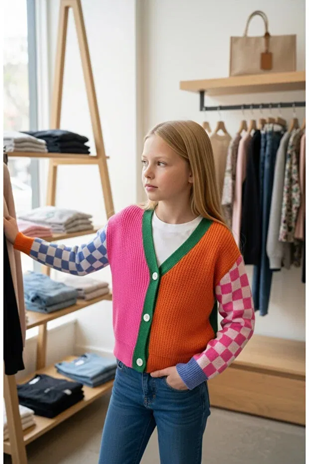 Детский кардиган для девочек с принтом Minimoda Kids, Colored — фото 2