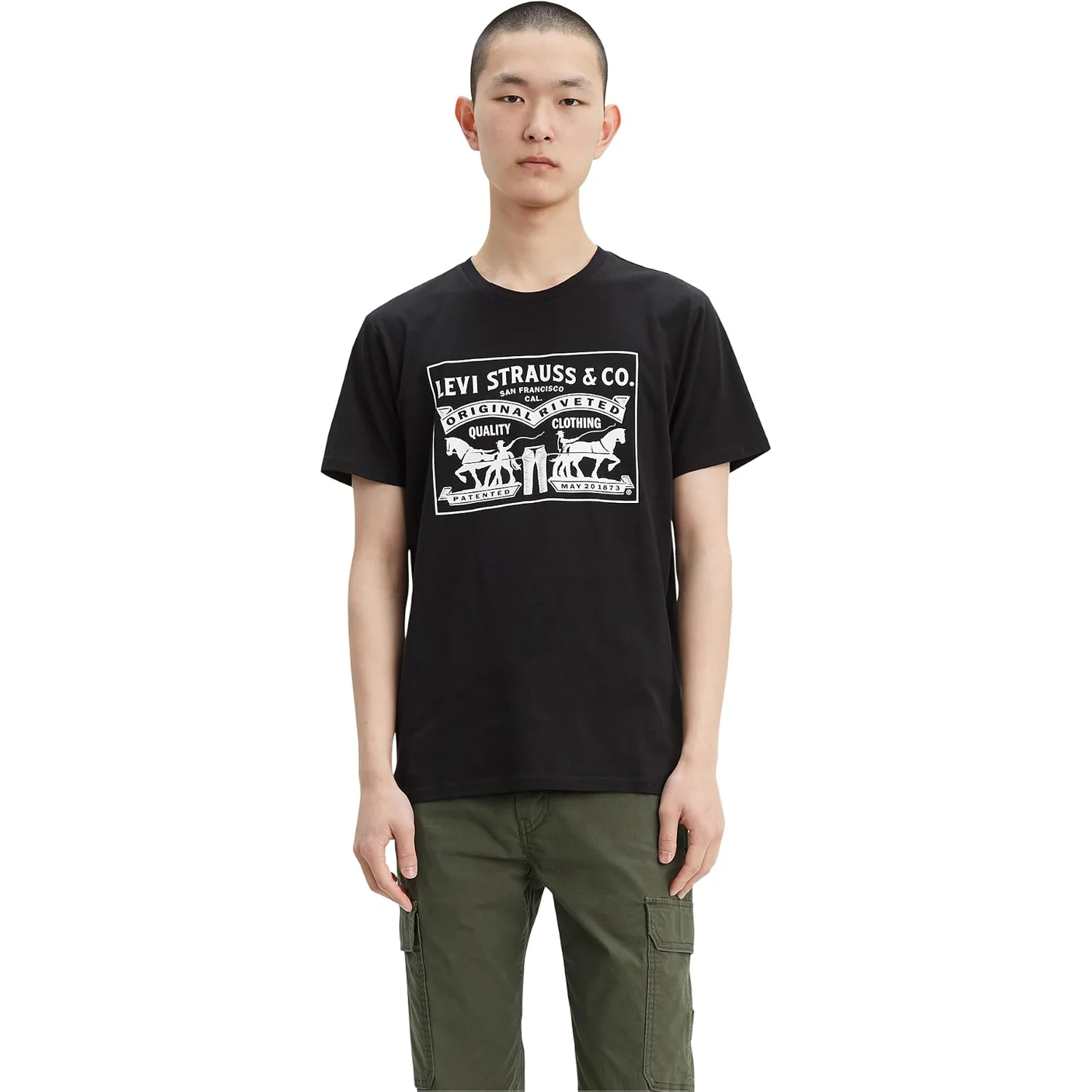 Мужская футболка Levi's Two Horse Graphic, черный