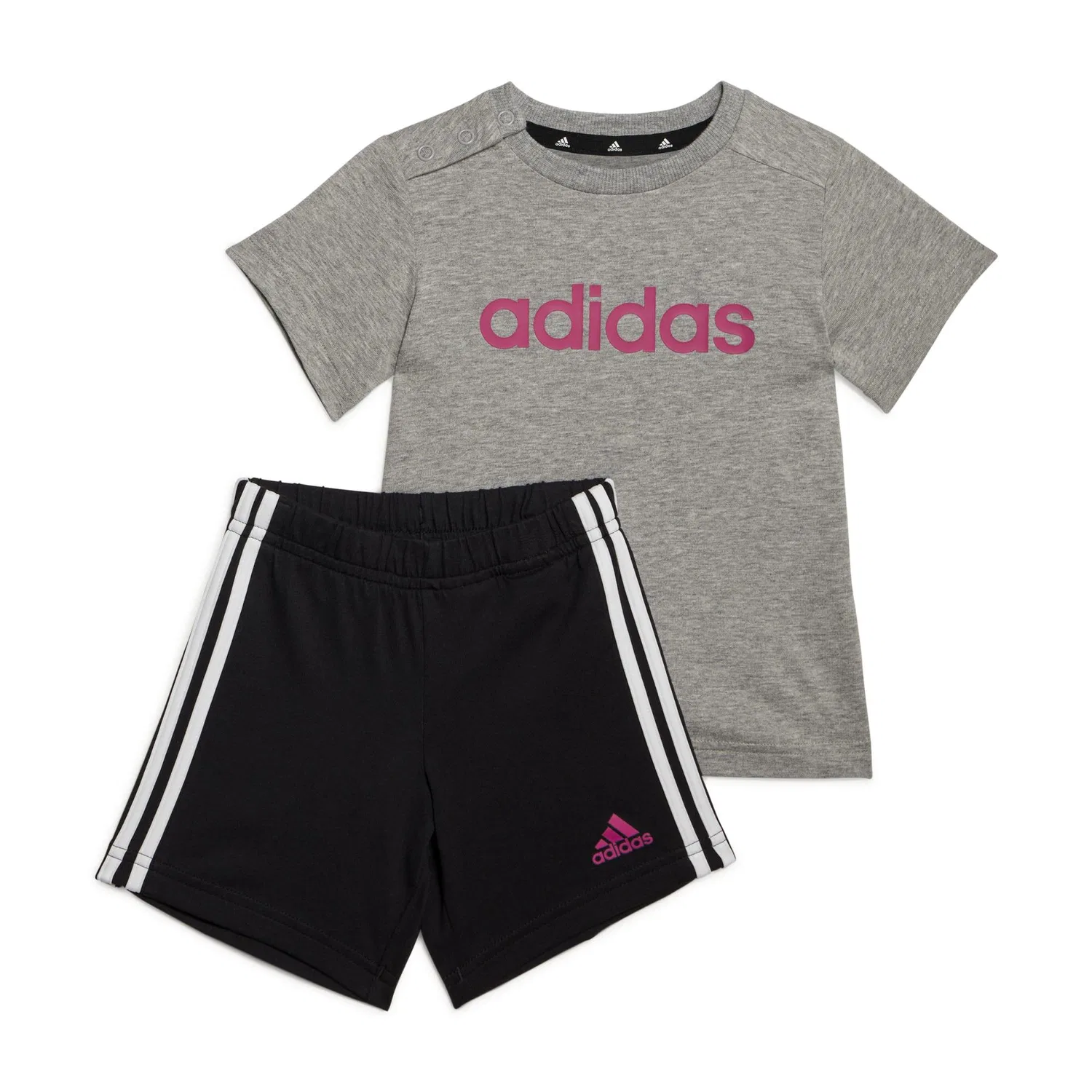 Детский комплект из футболки и шорт с принтом LIN CO T SET Adidas, Grau Schwarz
