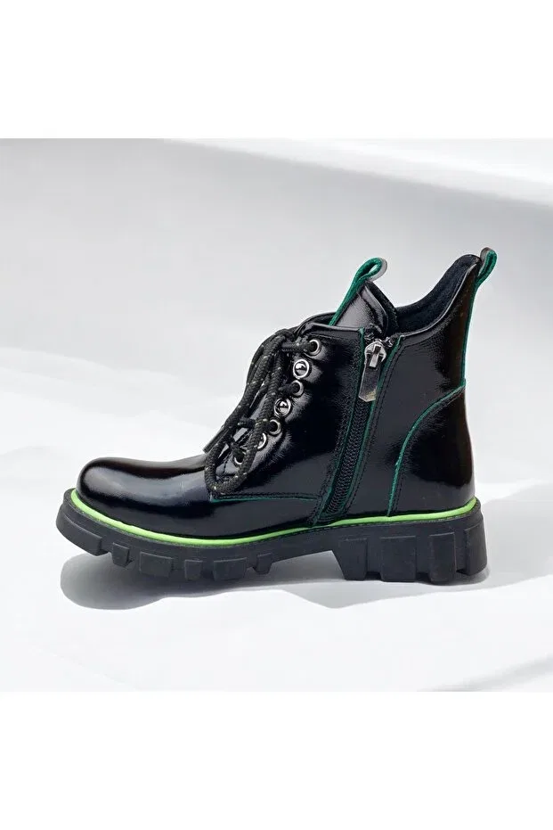 Детские ортопедические ботинки для девочек Jojo Kids, Black Patent Leather — фото 4