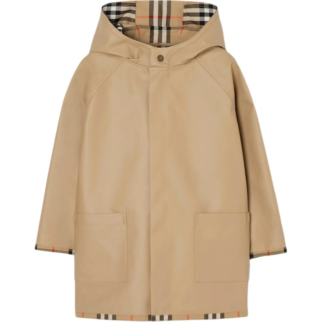 Детское пальто из шерсти с капюшоном Burberry, Sandy Beige