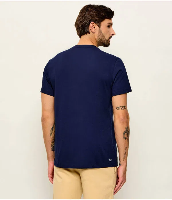 Футболка мужская Lacoste Regular Fit, круглый вырез, Blu Marino — фото 3