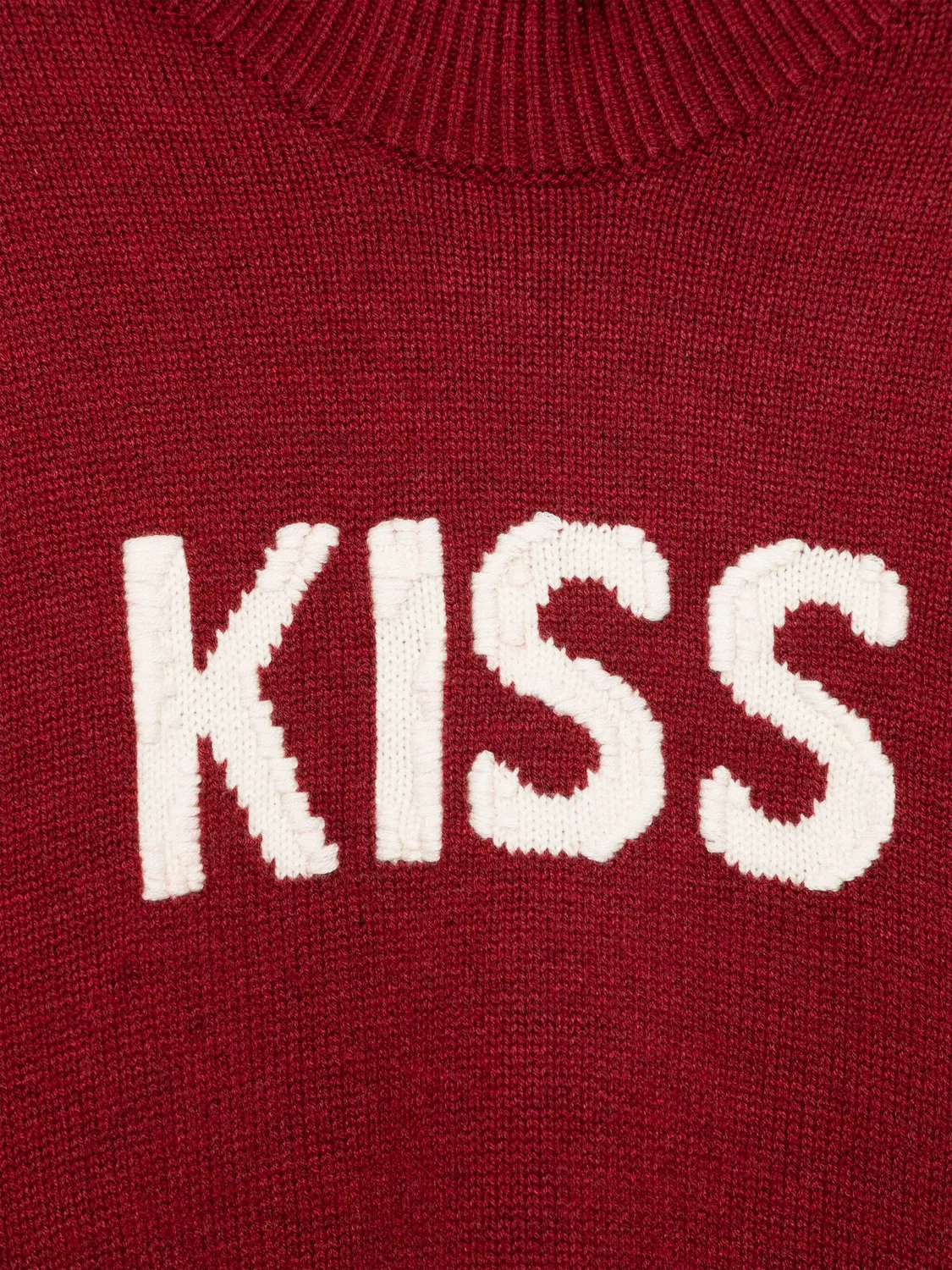 Zadig&Voltaire Свитер с интарсией в кардинально-красном цвете — фото 3