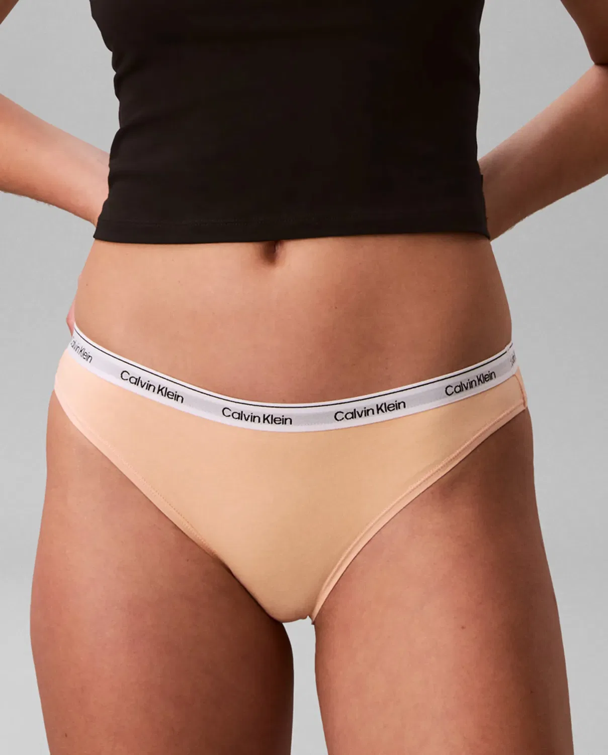 Женские трусы классические с логотипом Calvin Klein, Оранжевый