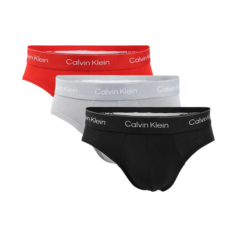 Мужские трусы-слипы Calvin Klein, Black/Gray/Red