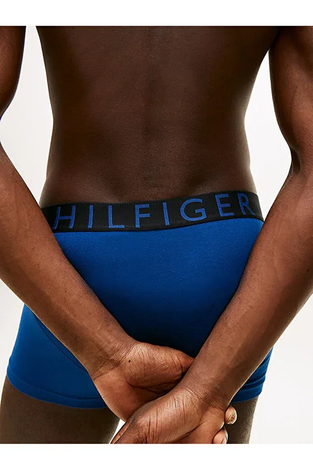 Мужской комплект трусов-боксеров хлопковый Tommy Hilfiger, Black - Blue — фото 4