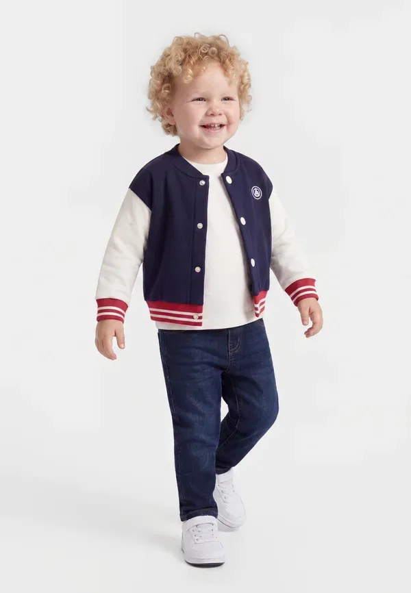 Бомбер хлопковый Bomber Petit Bateau Soir/Milk