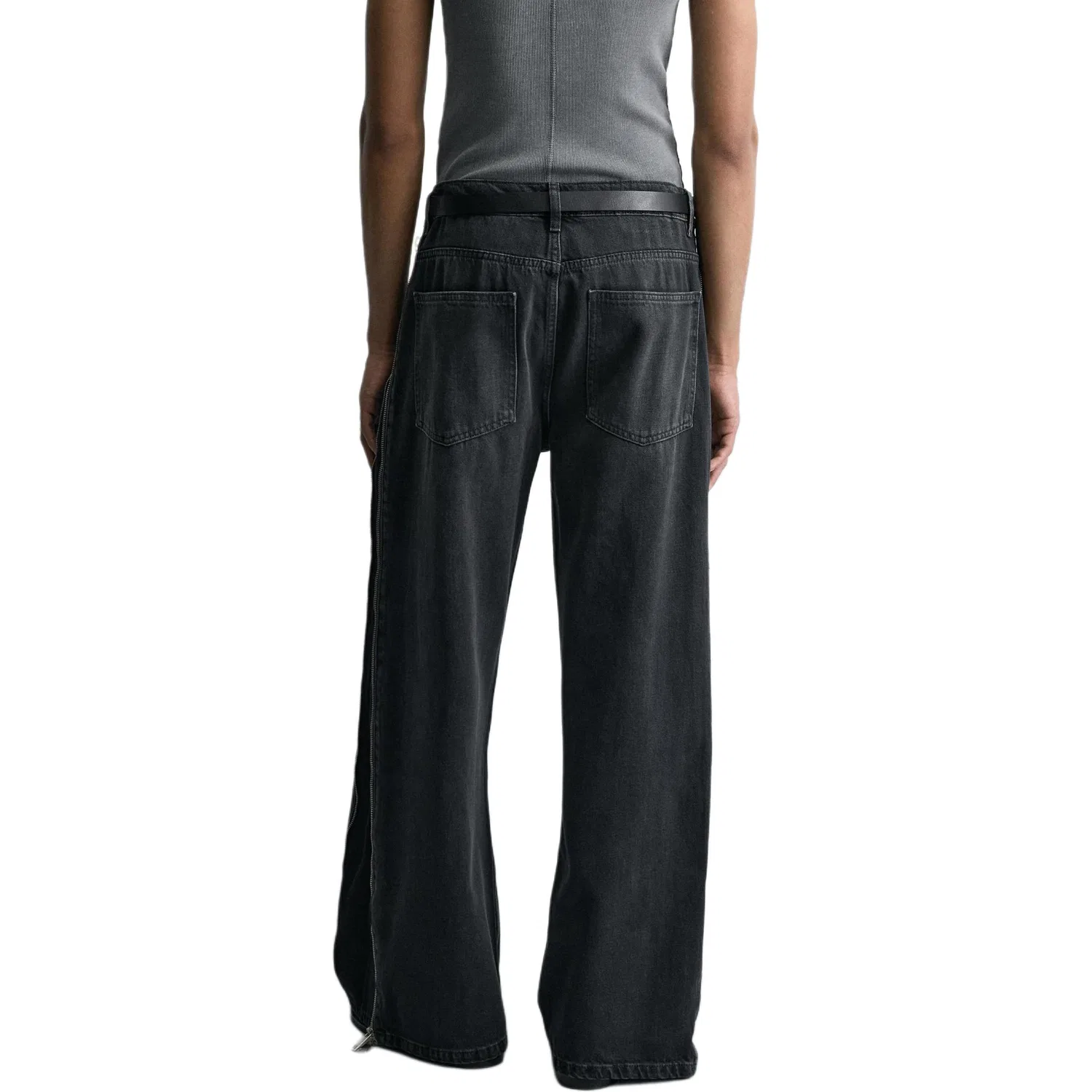 Мужские джинсы с клешем Carbon ZARA, Carbon — фото 4