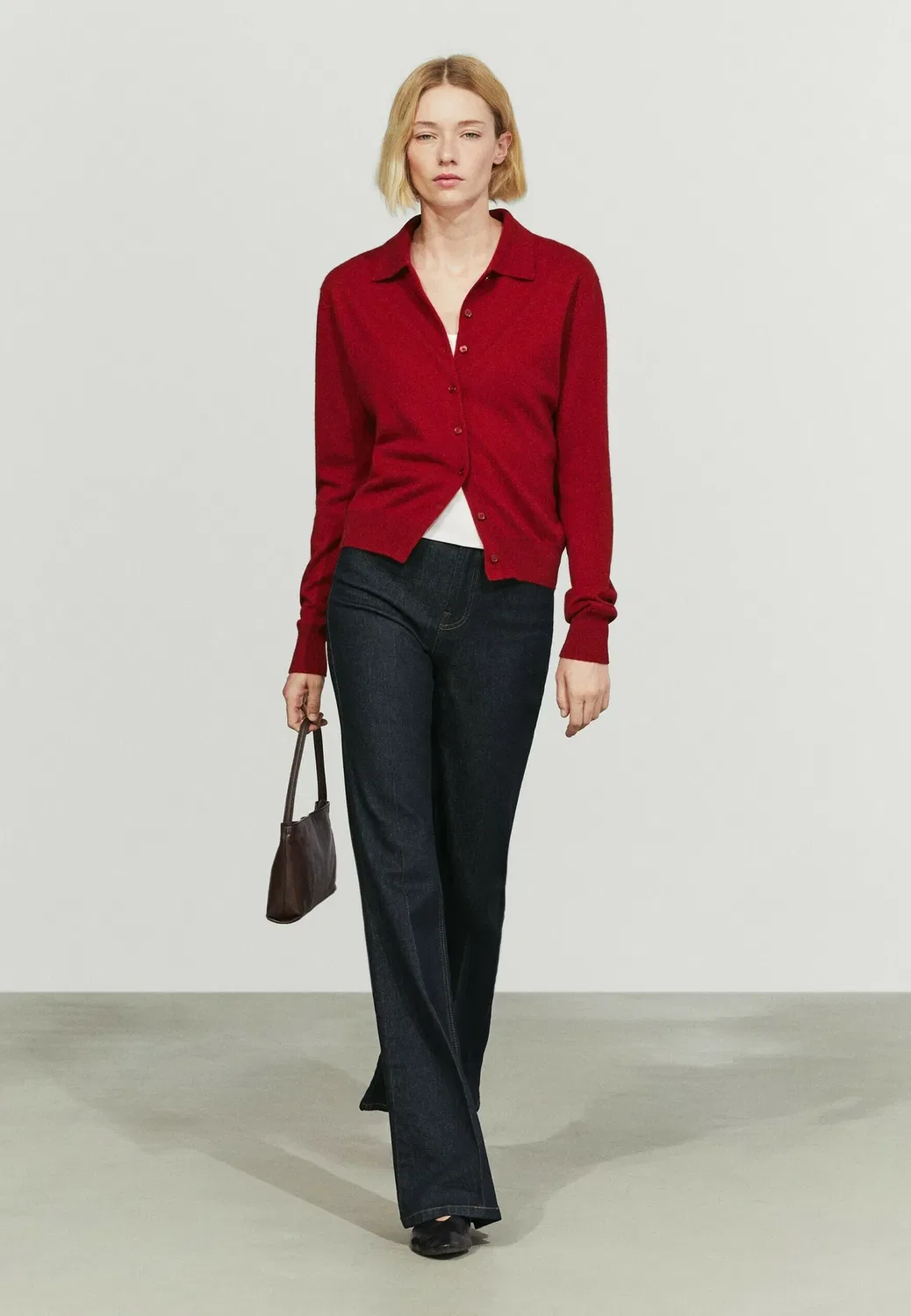 Кардиган Massimo Dutti, Bordeaux — фото 2