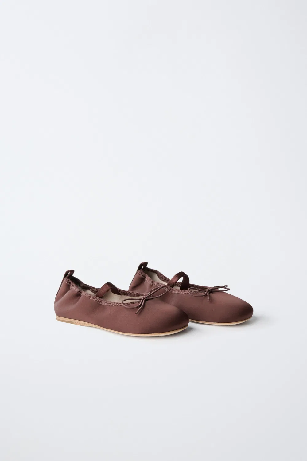 Балетки с бантом, лимитированная серия ZARA, Burgundy Red — фото 2