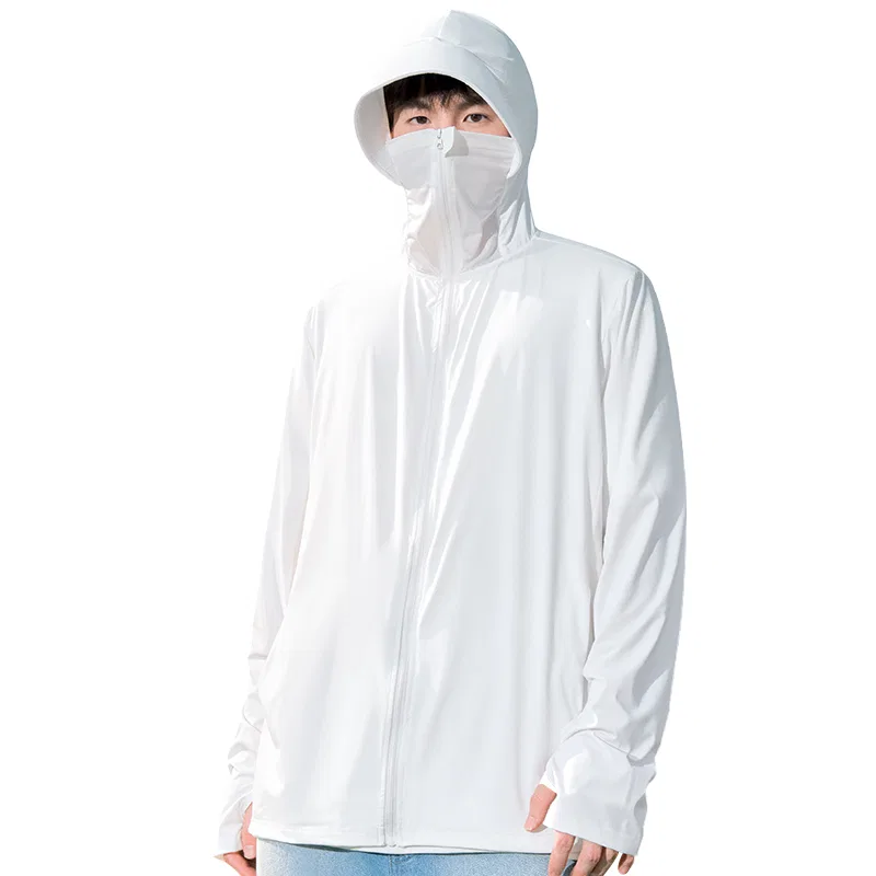 Детская куртка для защиты от солнца ультралегкая MINISO, Light Gray M45 Ink Gray Smiley Face Bottom Right Label — фото 3