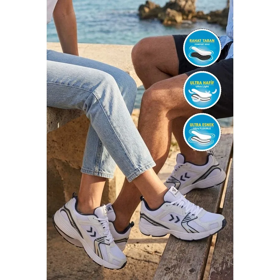 Детские кроссовки с дышащей сеткой на легкой подошве Hml Performance 930 Hummel, Белый/Темно-синий