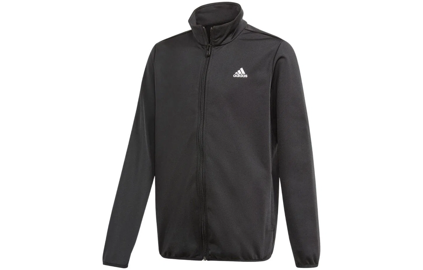 Детский спортивный комплект с воротником-стойкой Adidas, Black/Black — фото 4