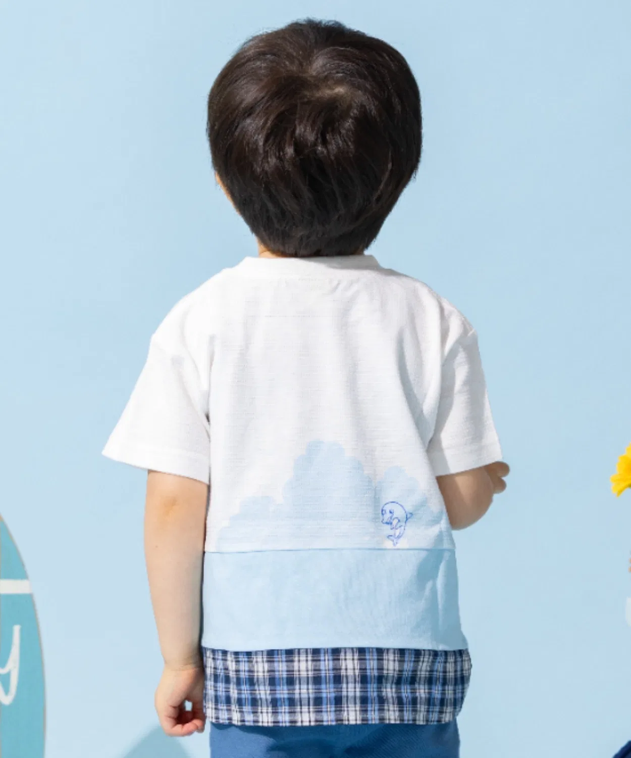 Детская футболка с принтом с коротким рукавом ANPANMAN KIDS COLLECTION, Сакс Блю — фото 2