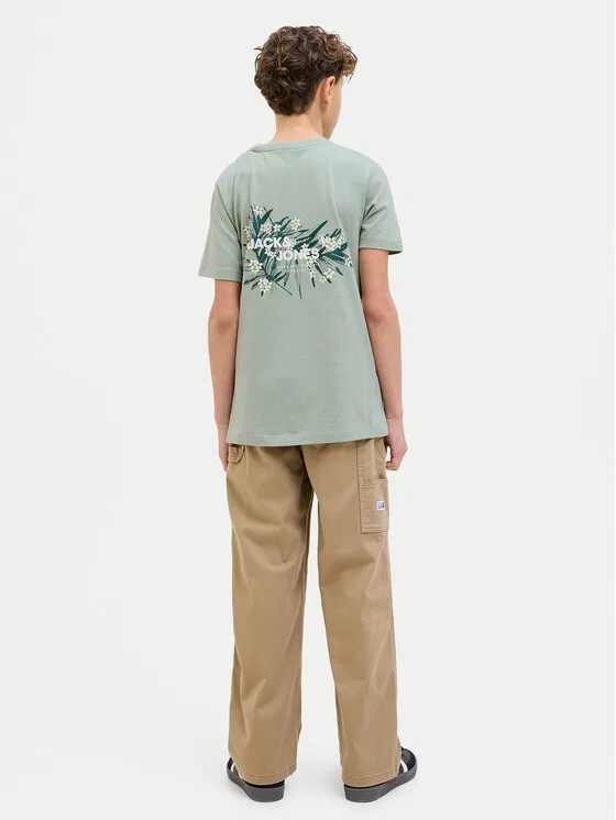 Футболка regular fit Hawaii Jack & Jones Junior, зеленый — фото 3