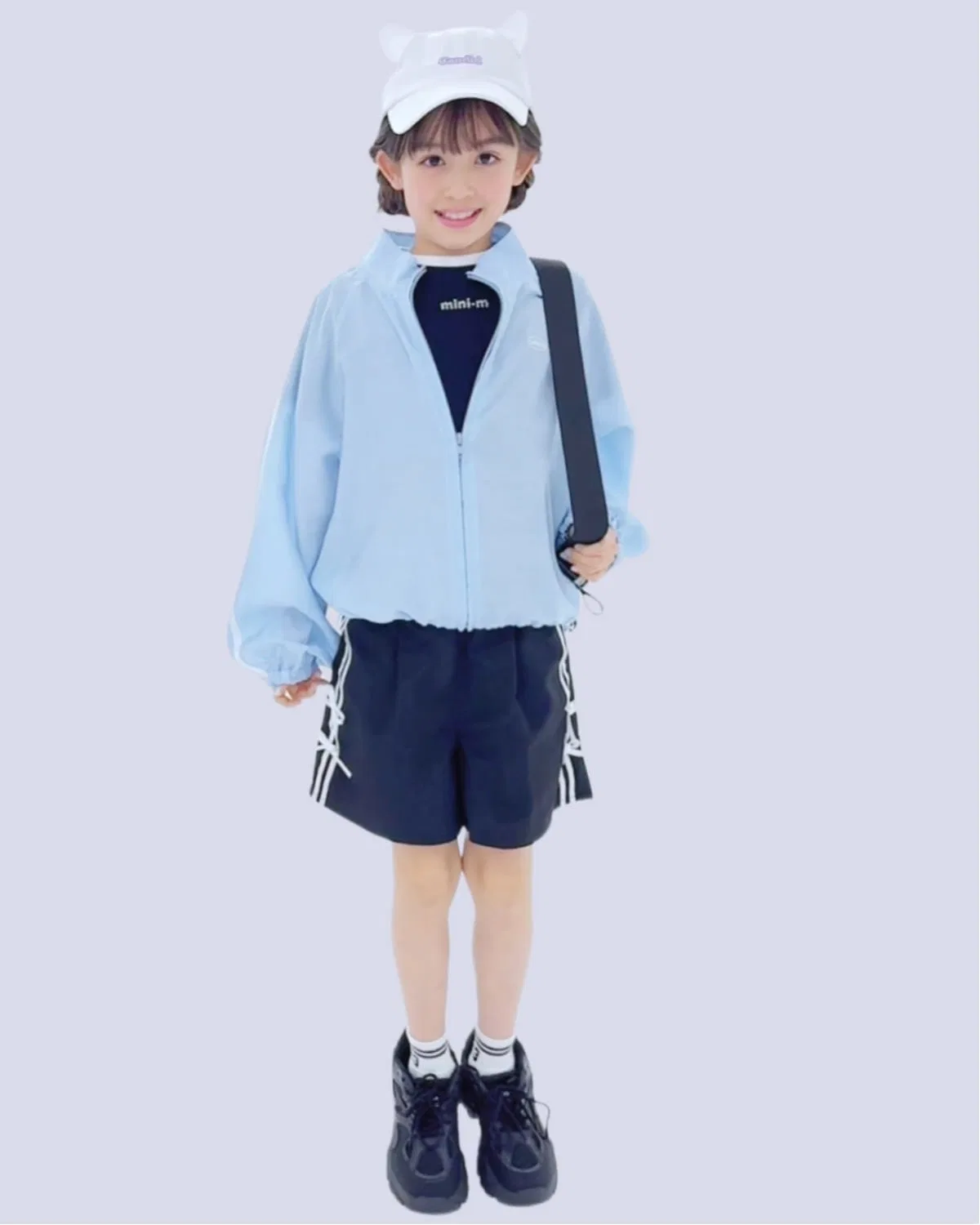 Детские шорты для девочек с рюшами, быстросохнущие, модель Ribbon Short Pants, minimal, Sax Blue — фото 3