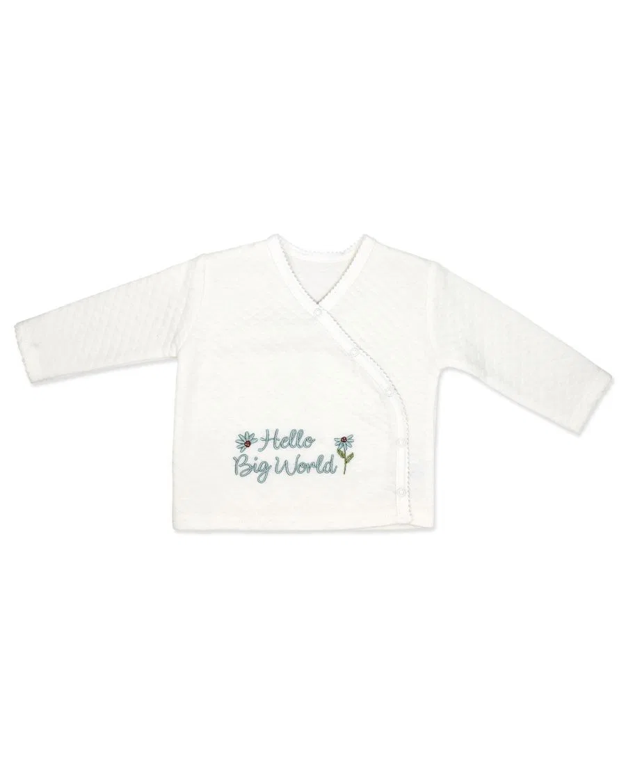 Детский комплект для девочек с длинным рукавом Baby Mode, White/Blue — фото 3