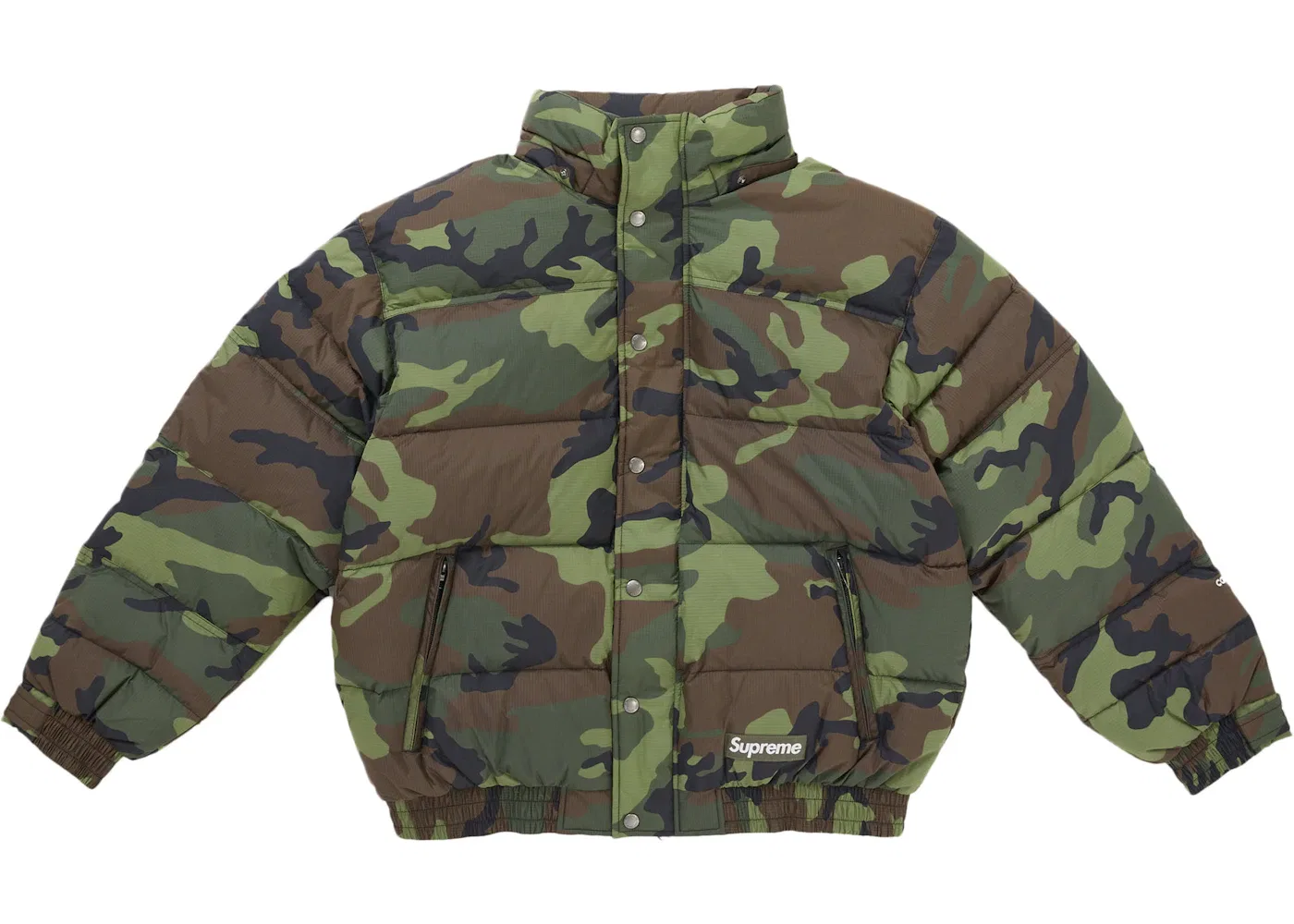 Мужская пуховая куртка-пуховик с капюшоном-маской Woodland Camo Supreme — фото 4
