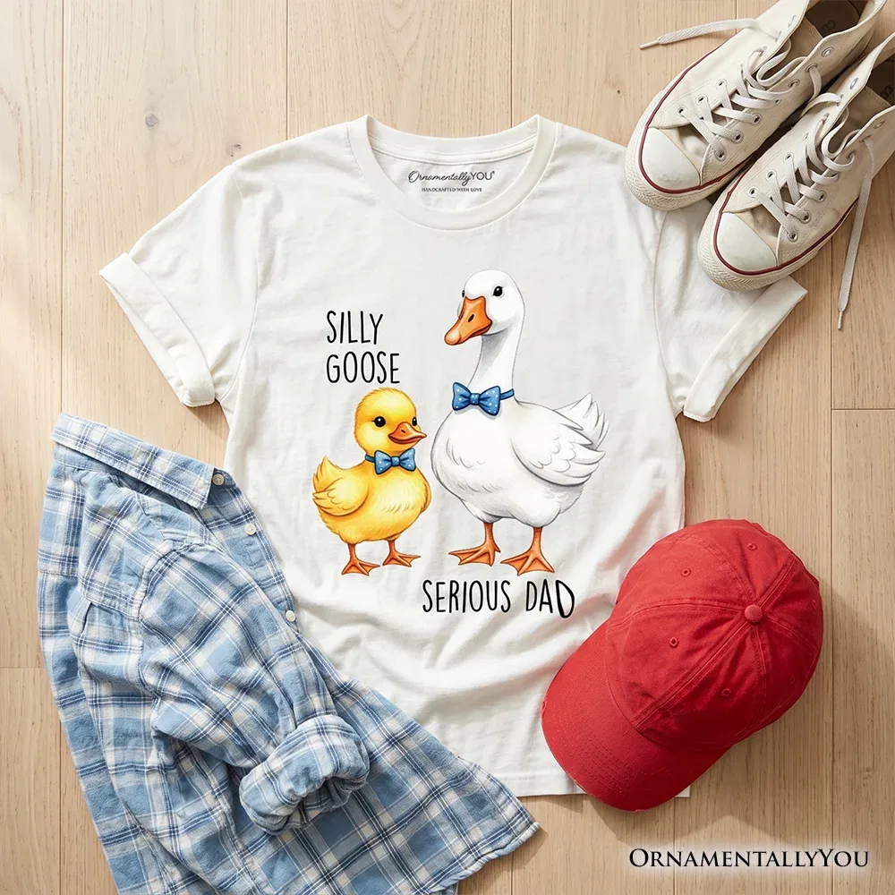 Детская футболка с принтом Silly Goose Serious Dad Tie OrnamentallyYou, White