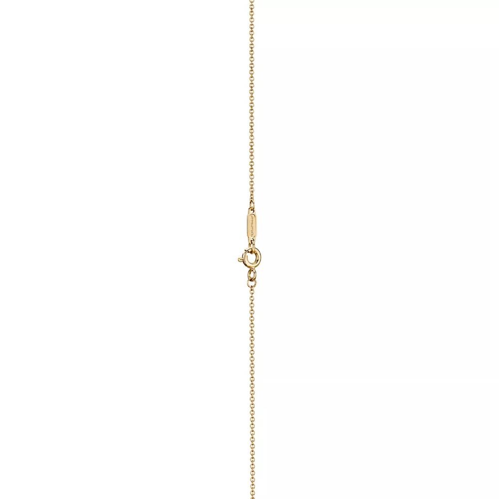 Кулон с цепочкой Tiffany & Co. Smile Small, желтое золото с бриллиантами — фото 3