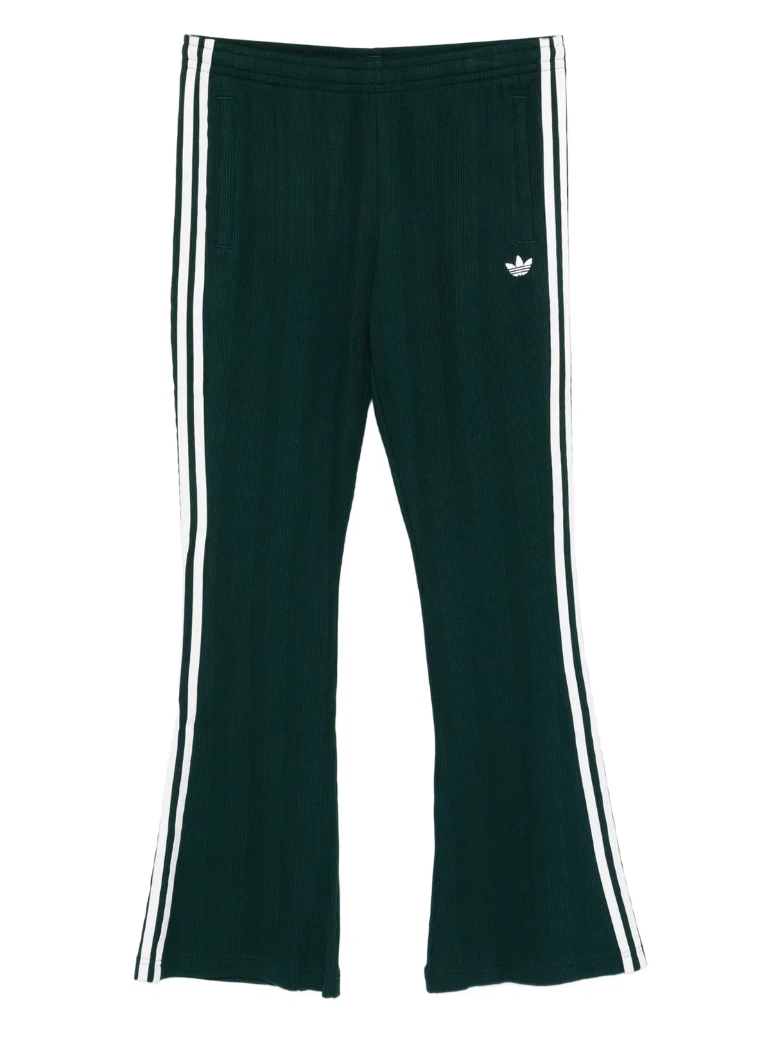 Зеленые брюки с двумя полосками Adidas, зеленый