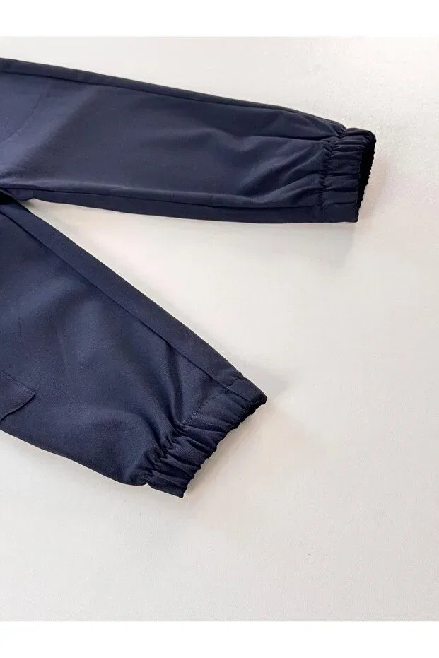 Детские брюки для девочек с грузовыми карманами Efu Baby, Navy Blue — фото 4