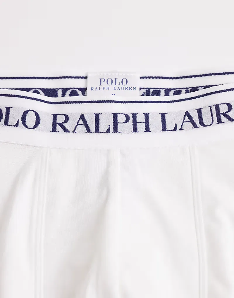 Боксеры-брифы хлопковые стретч 3 шт Polo Ralph Lauren, белый — фото 3