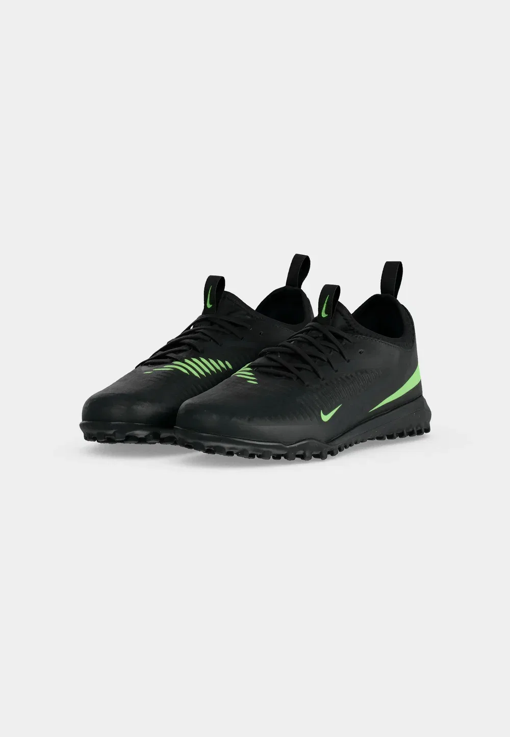 Футбольные бутсы Phantom 6 low academy tf unisex для искусственных газонов Nike Performance, Black/Illusion Green — фото 3