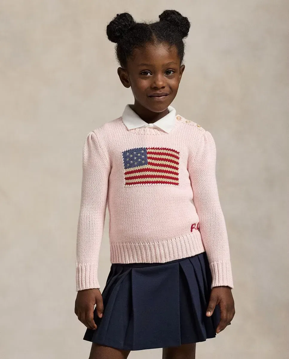 Детский джемпер для девочек хлопковый Polo Ralph Lauren, Rosa — фото 2
