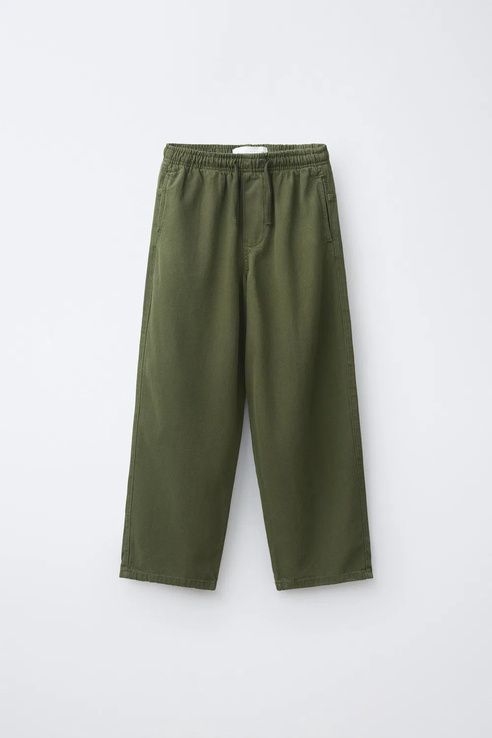 Твиловые спортивные брюки ZARA, mid khaki
