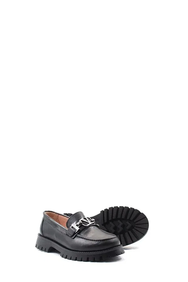 Детские повседневные туфли для мальчиков из натуральной кожи Mirgeshoes, Black