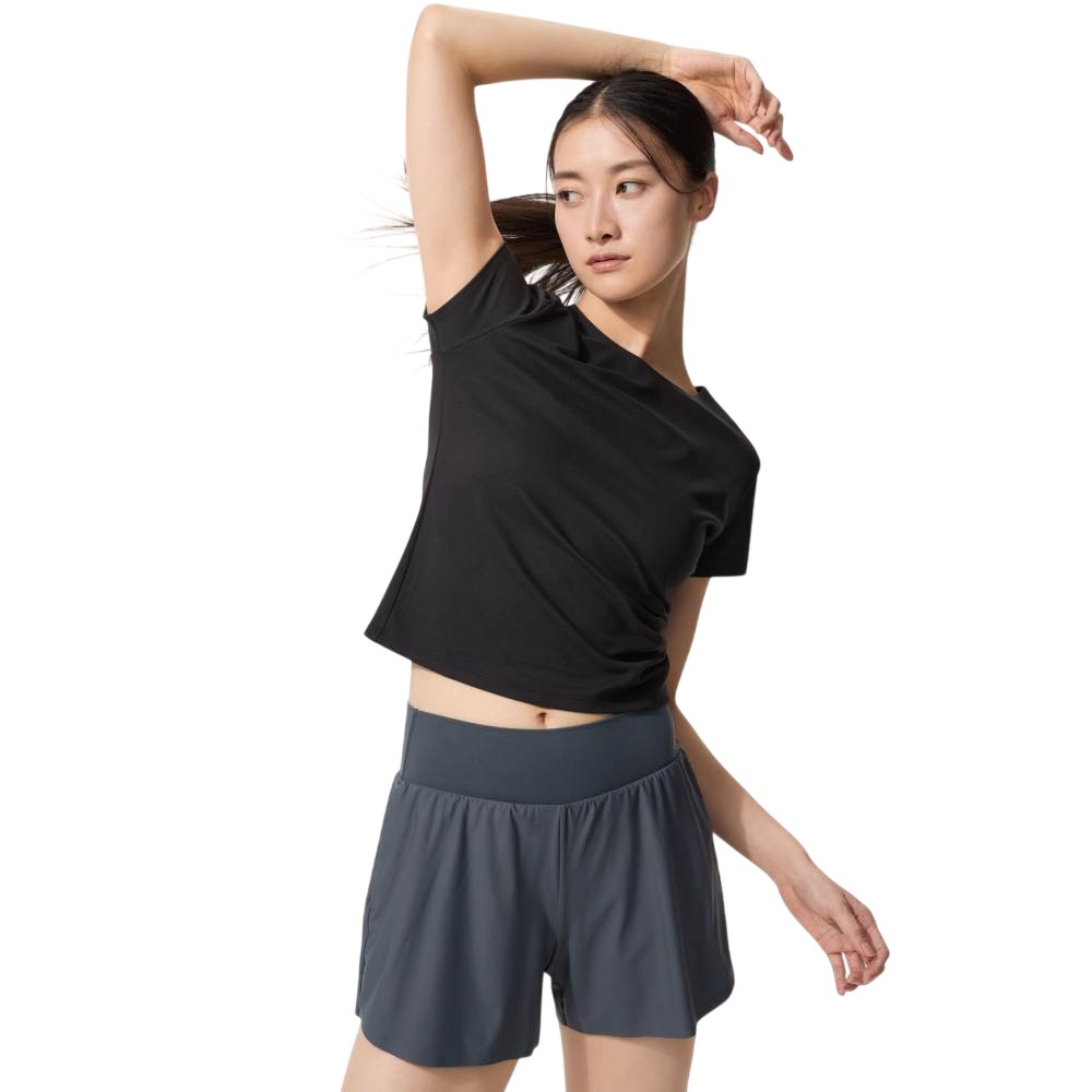 Футболка Uniqlo Ultra Stretch Active T, 09 черный