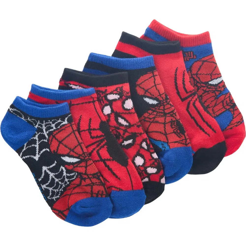 Набор из 6 детских носков до щиколотки Spiderman Spider-Man, Spiderman Assorted