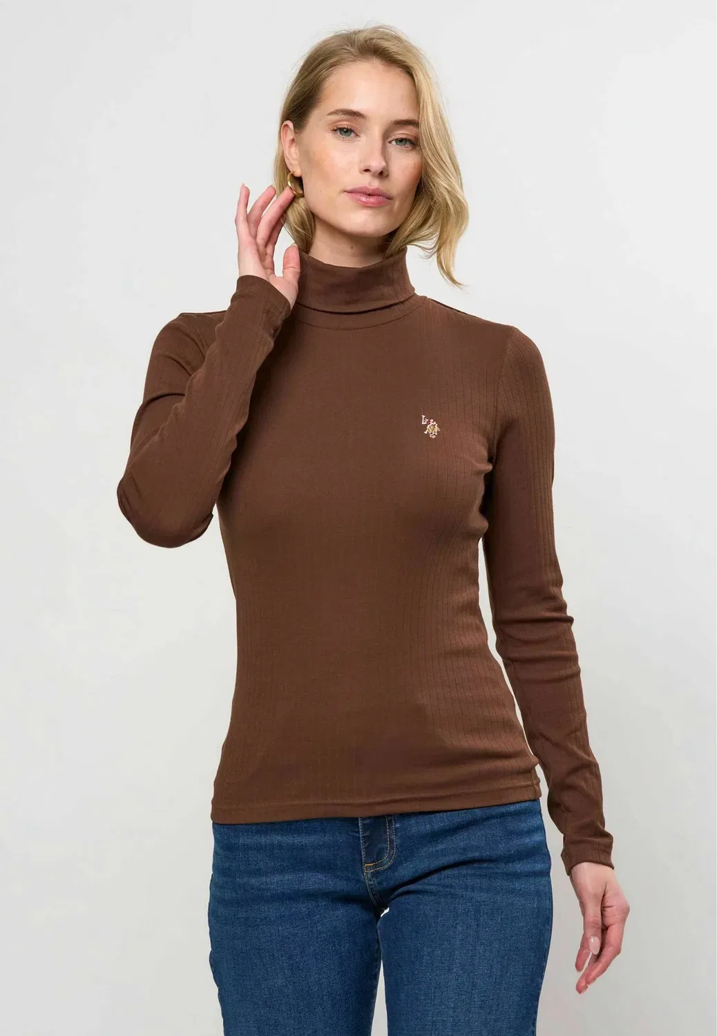 Увкарла - топ с длинными рукавами U.S. Polo Assn., Chestnut