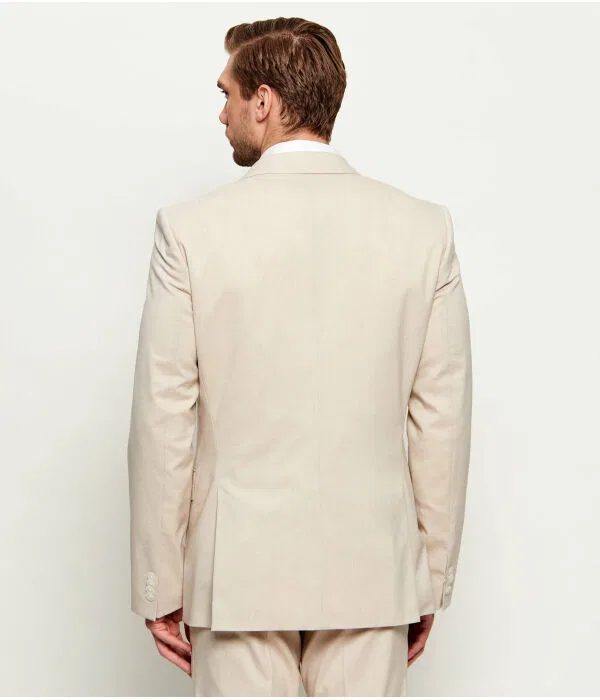 Мужской пиджак классический Slim Fit H-Huge-S-MM-251 BOSS, бежевый — фото 3