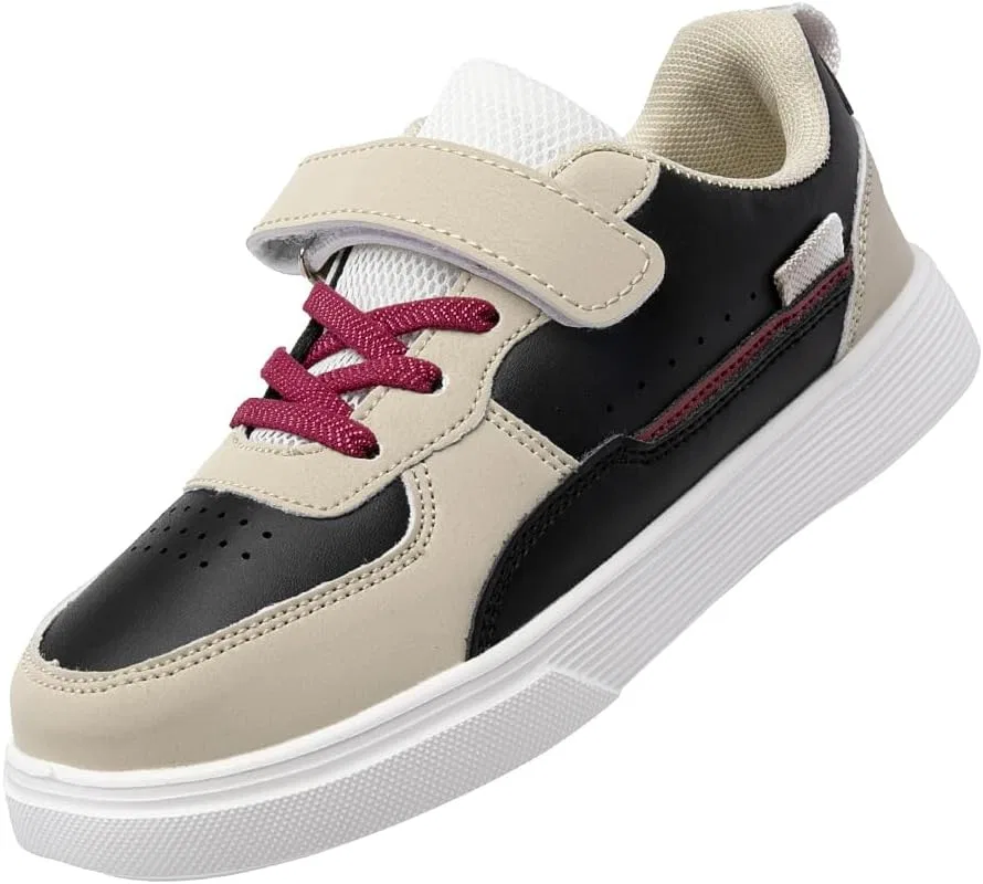 Детские кроссовки на липучке с регулируемым ремешком Classic Low Top, Khaki Black