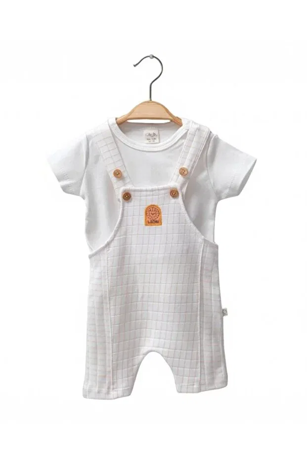 Детский комбинезон для мальчиков с принтом Voyyo Kids Baby, Ecru — фото 3