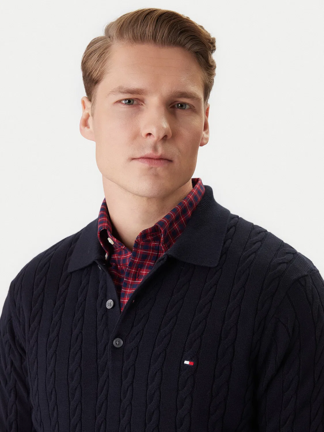 Мужской пуловер стандартного кроя Classic Tommy Hilfiger, темно-синий — фото 4