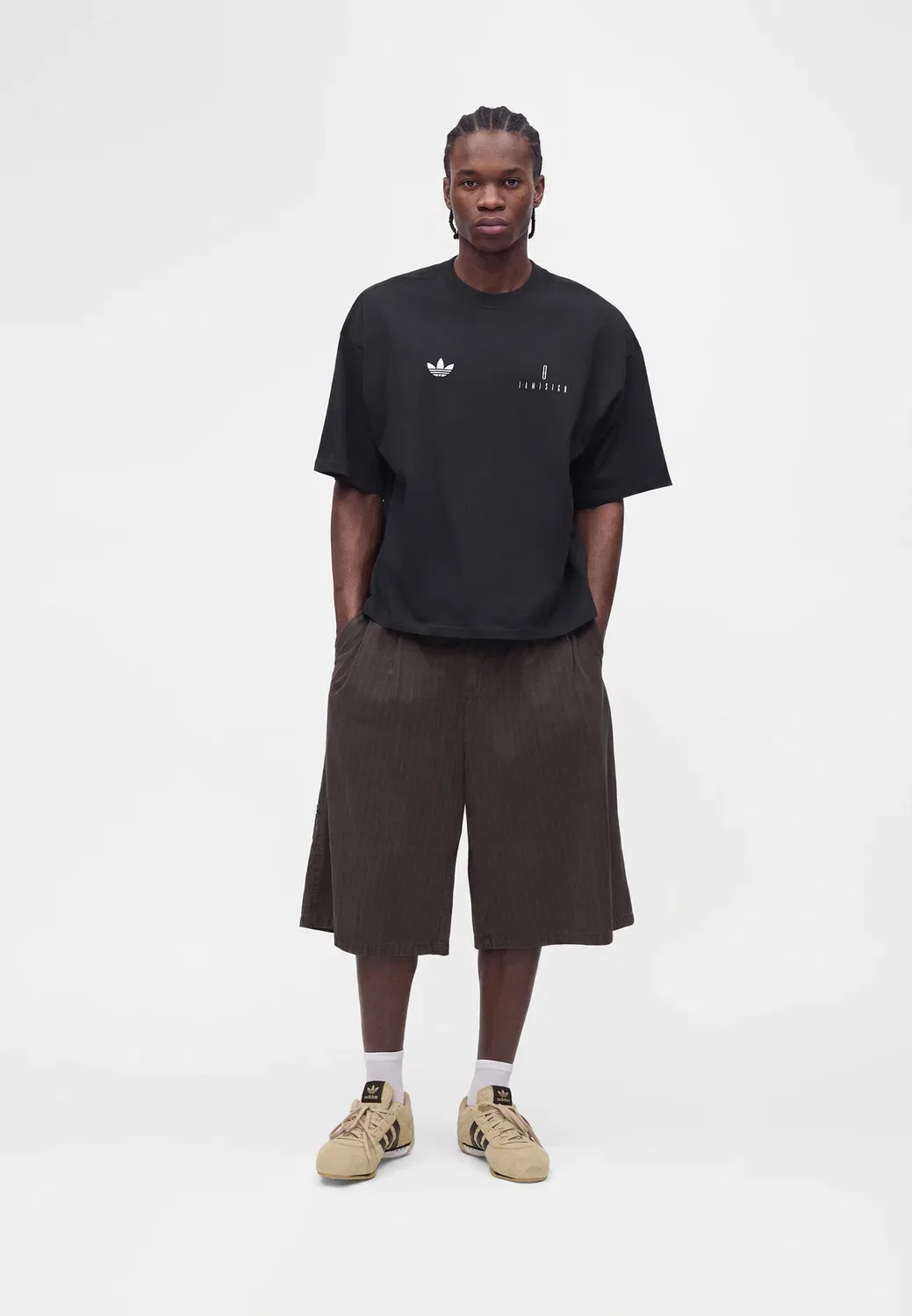 Футболка оверсайз с графическим принтом Iamisigo Adidas Originals, Black — фото 2