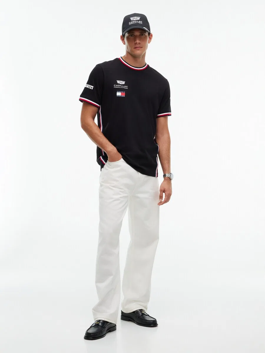 Футболка TOMMY HILFIGER 'X CF1 Replica Perez Tee' черного цвета — фото 3